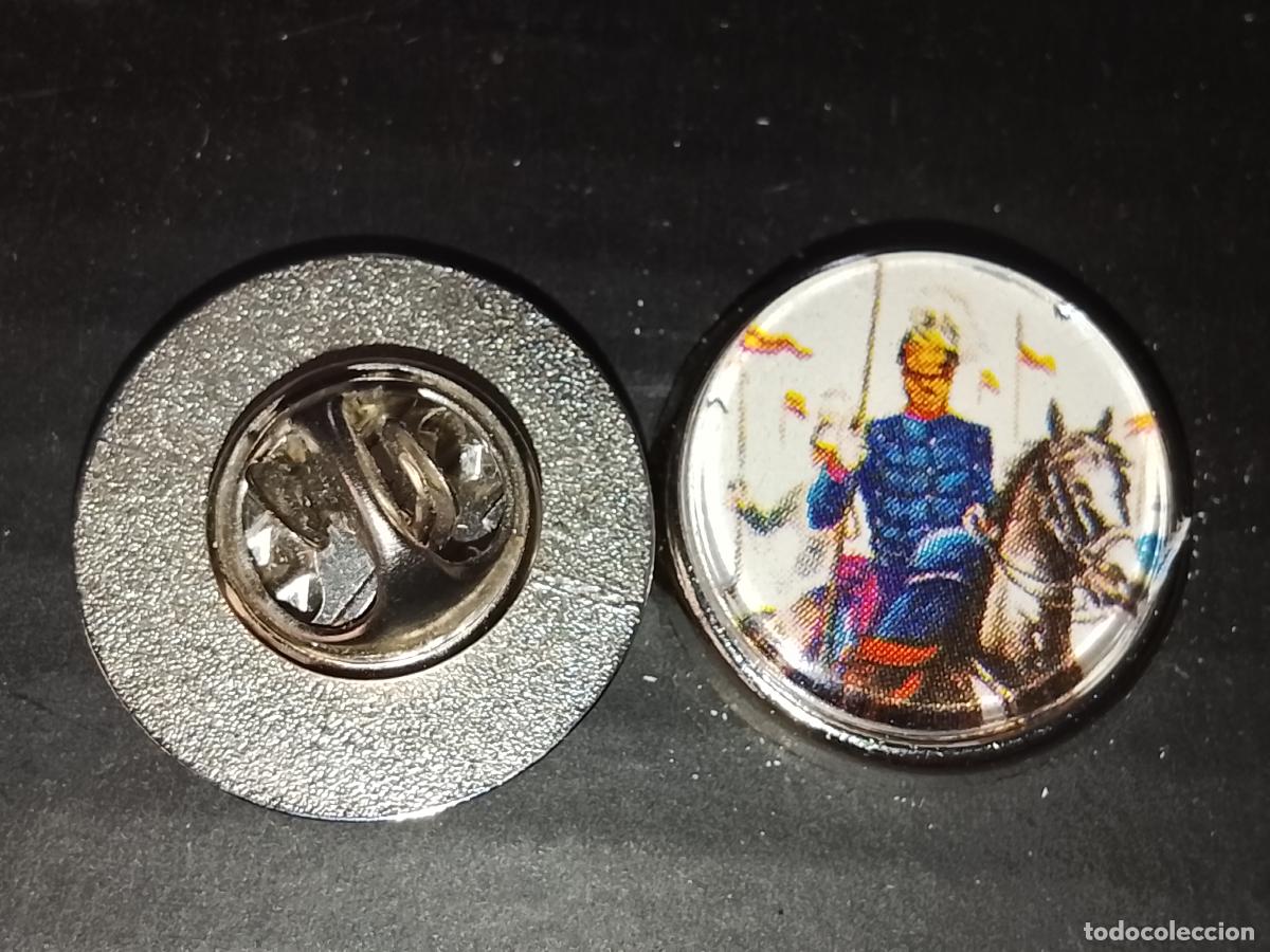 Pins de colecci&oacute;n: pin redondo metal - correos espa&ntilde;a caballeria ejercito militar soldados a caballo