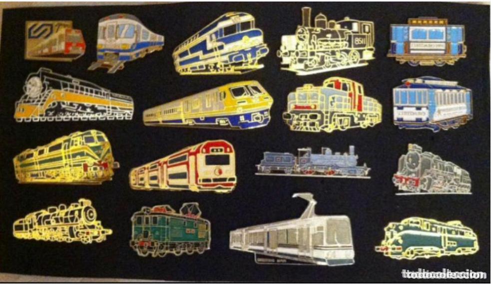 Pins de colecci&oacute;n: LOTE 17 PIN O PINS TRENES Y LOCOMOTORAS