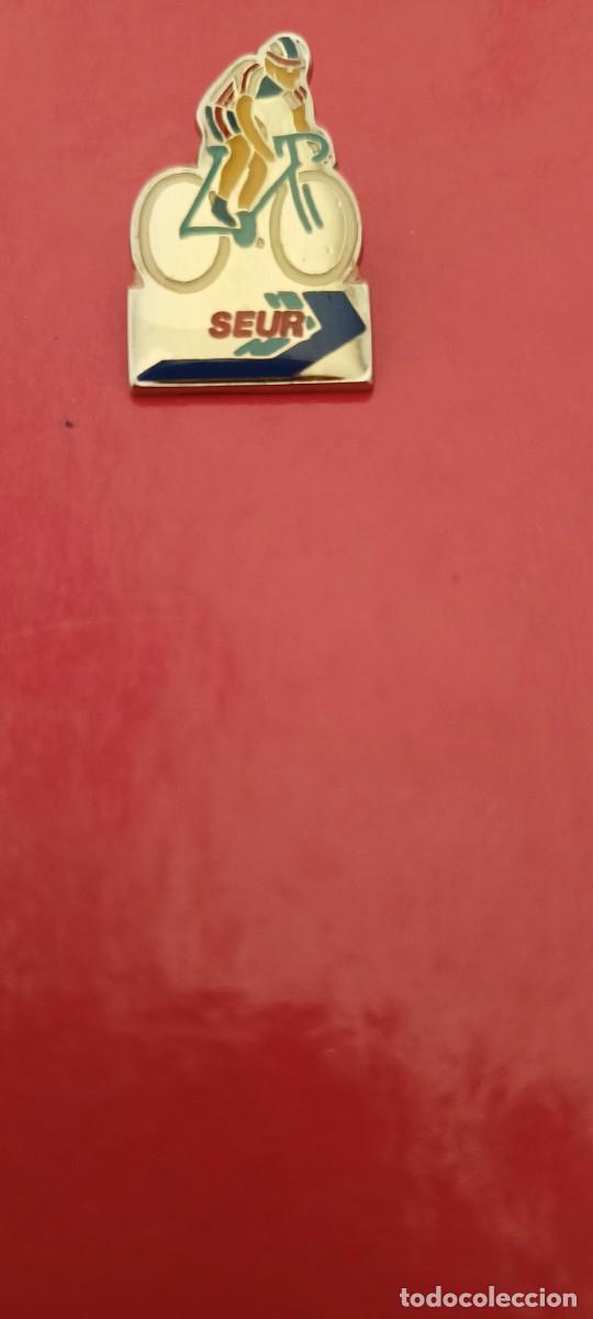 Pins de colecci&oacute;n: Pin Seur - Patrocinador Vuelta ciclista - Entre 1988 y 1992