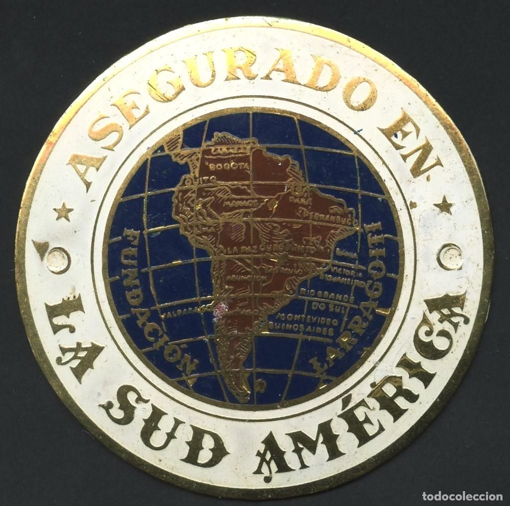 Pins de colecci&oacute;n: INSIGNIA, PLACA, COMPA&Ntilde;&Iacute;A ESPA&Ntilde;OLA DE SEGUROS LA SUD AM&Eacute;RICA
