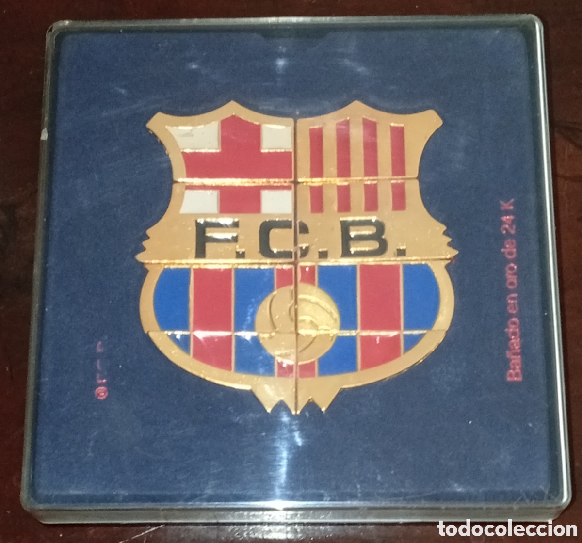 Pins de colecci&oacute;n: ESTUCHE COLECCION 8 PINS ESCUDO FC BARCELONA BA&Ntilde;ADO EN ORO 24K - F&Uacute;TBOL CLUB BARCELONA