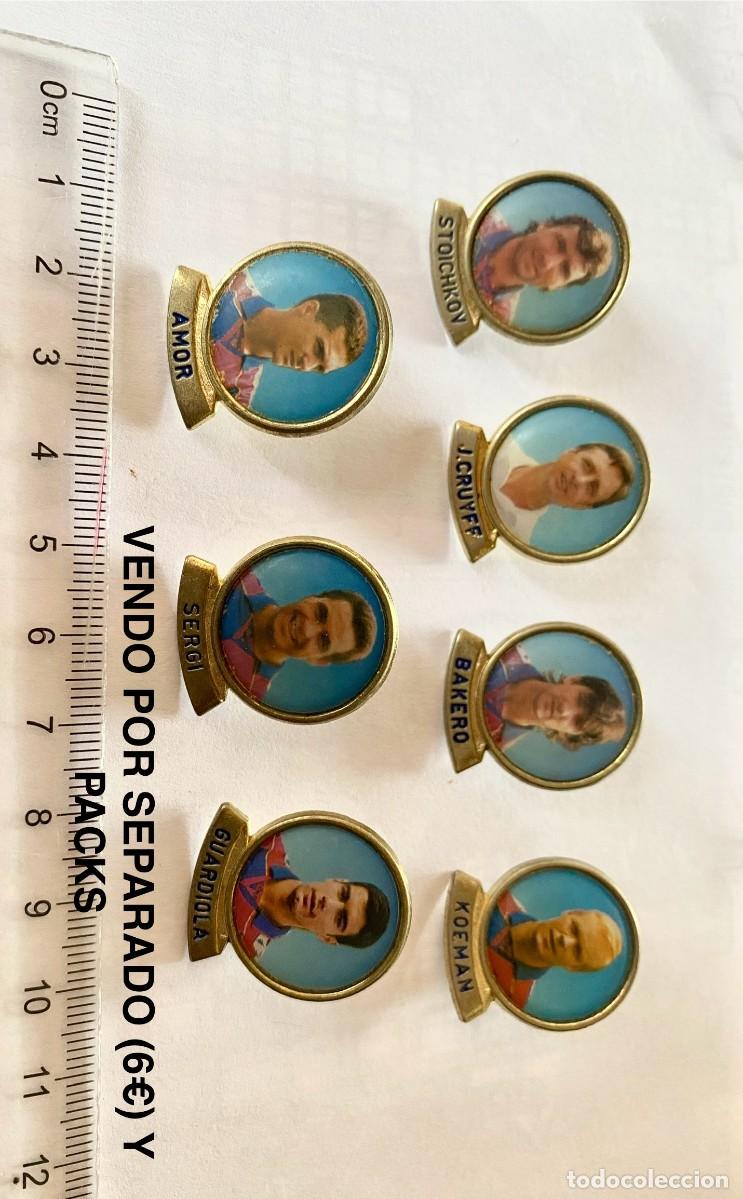 Pins de colecci&oacute;n: 7 pins en buen estado jugadores del Barcelona