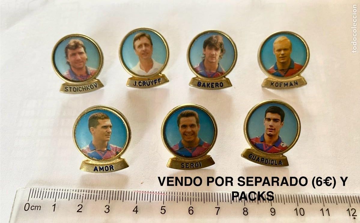 Pins de colecci&oacute;n: 7 pins en buen estado jugadores del Barcelona