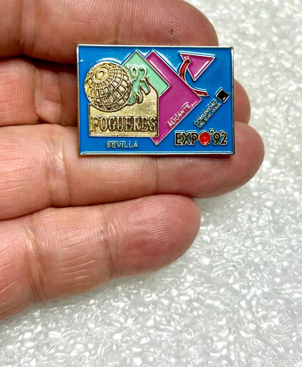 Pins de colecci&oacute;n: 4110.Pin conmemorativo de la participaci&oacute;n de las Fogueres de Sant Joan de Alicante (Expo '92)