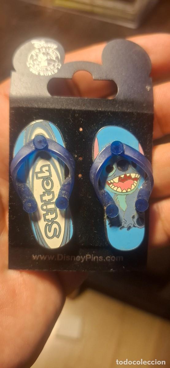 Pins de colecci&oacute;n: Set 2 Pins Disney Trading - Chanclas / Flip Flops Stitch (Lilo & Stitch) Oficial Parques 2006.