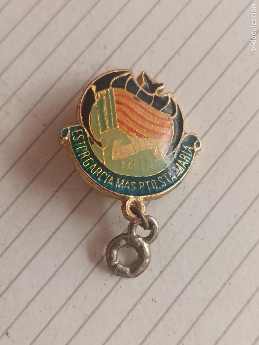 Pins de colecci&oacute;n: Insignia fallera de la Falla Escultor Garc&iacute;a Mas-Puerto de Santa Mar&iacute;a. Fallas de Valencia