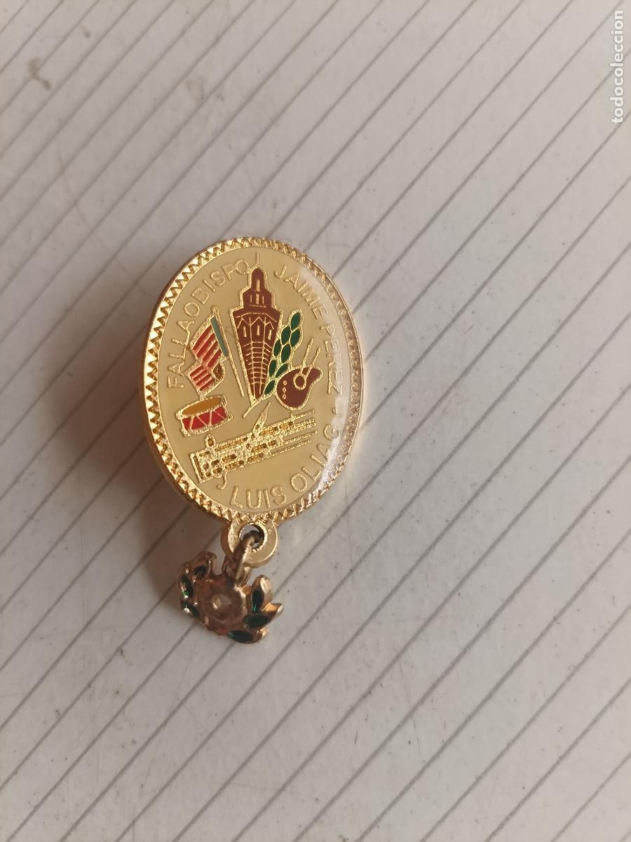 Pins de colecci&oacute;n: Insignia fallera de la Falla Obispo Jaime P&eacute;rez Luis Oliag. Fallas de Valencia