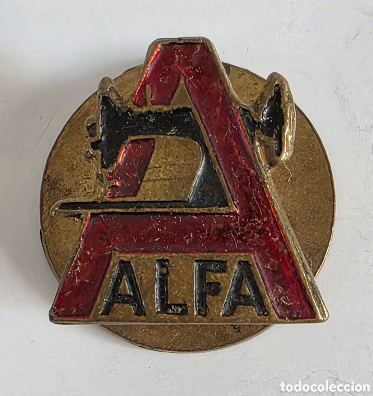 Pins de cole&ccedil;&atilde;o: Insignia ojal Publicidad M&aacute;quinas de Coser Alfa - &Eacute;ibar Guipuzcoa Pa&iacute;s Vasco
