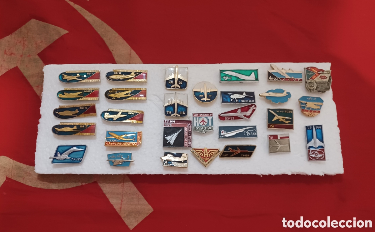 Pins de colecci&oacute;n: 29 pins aviones Uni&oacute;n Sovi&eacute;tica
