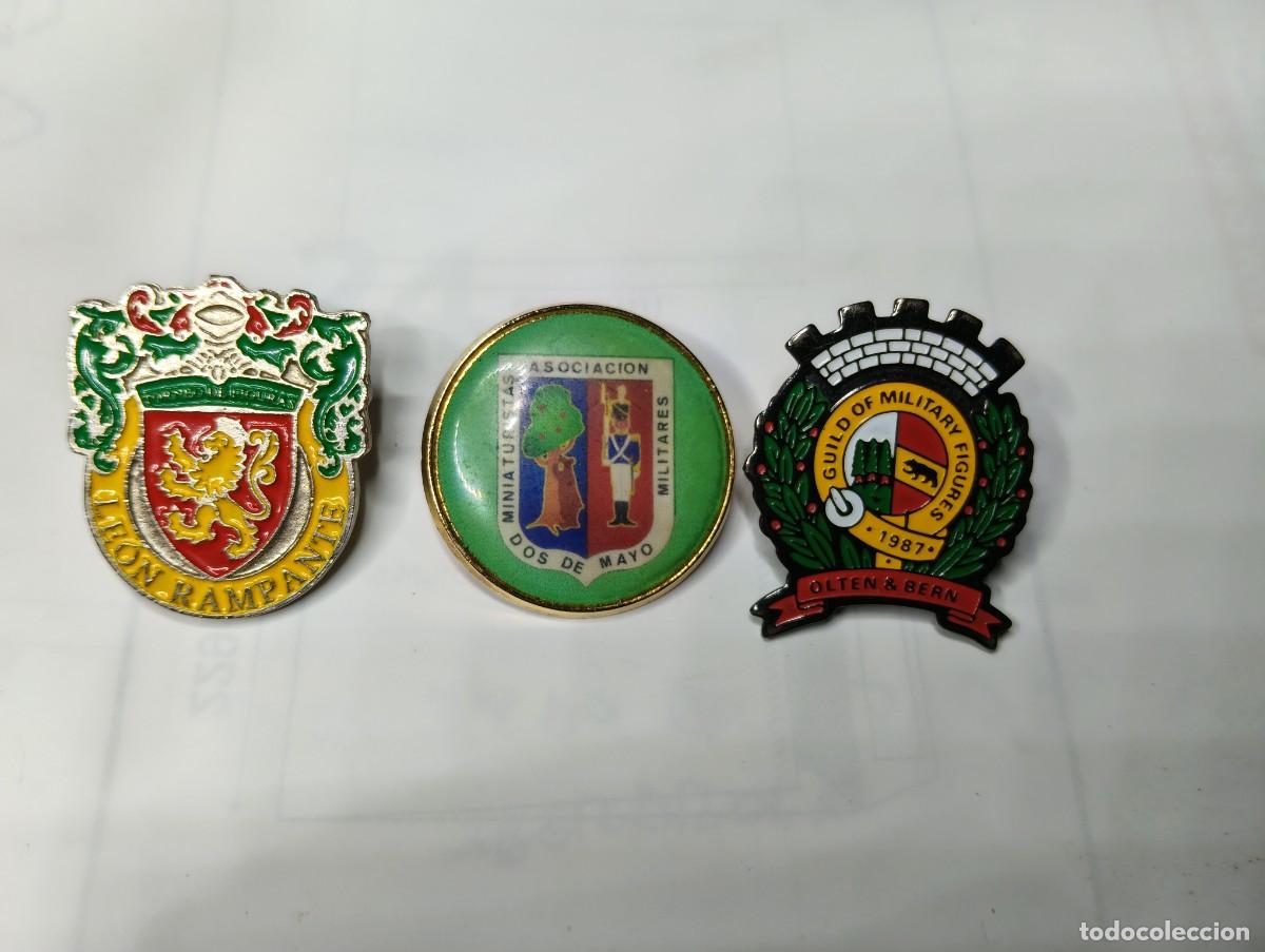 Collection pins: 3 PIN TORNEO DE FIGURAS LEON RAMPANTE 2004 - MINIATURISTAS MILITARES DE MADRID - EUROMODELISMO