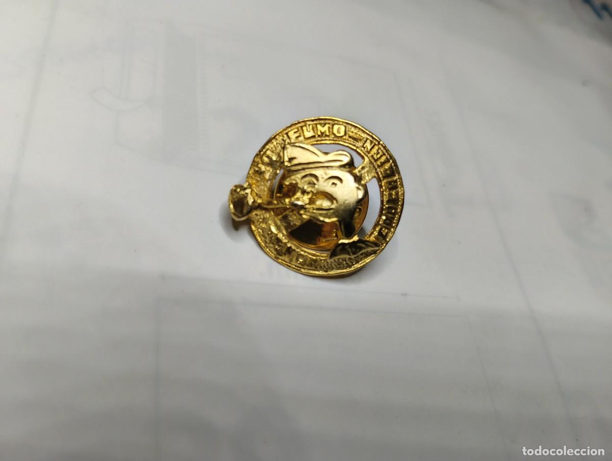Pins de colecci&oacute;n: RARO PIN / INSIGNIA YO FUMO , Y TENGO EDUCACION - IMAGEN DE POPEYE