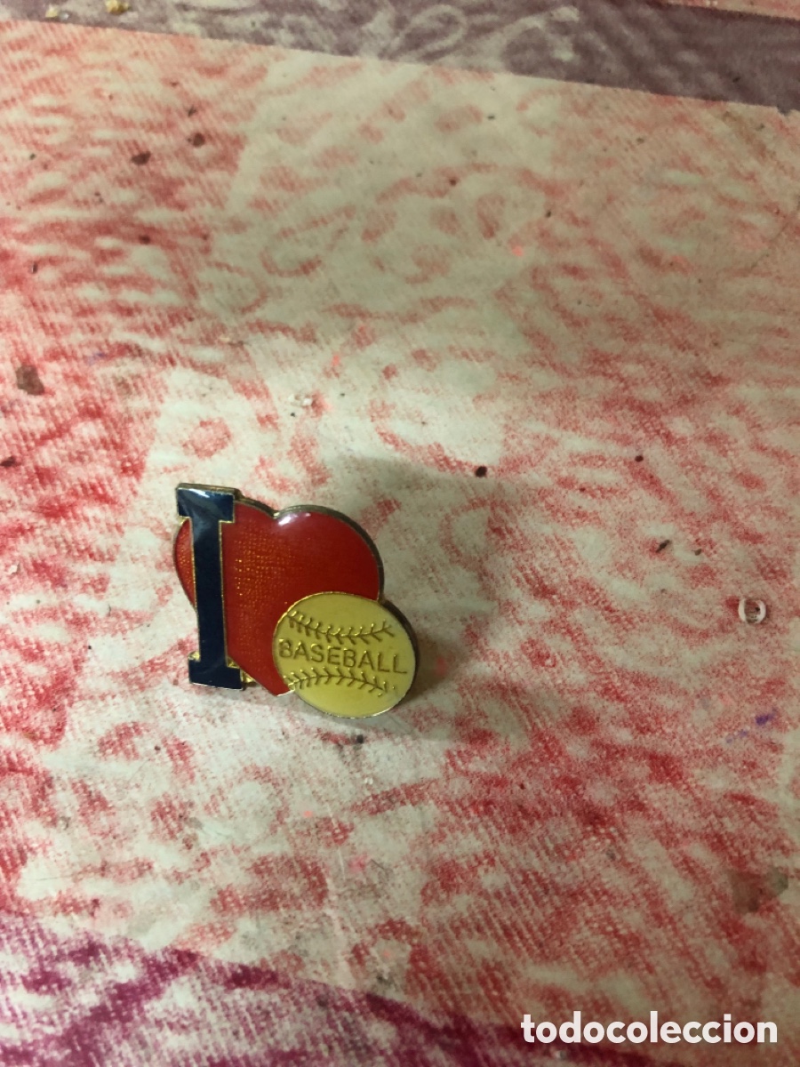 Pins de colecci&oacute;n: Pin antiguo yo amo baseball