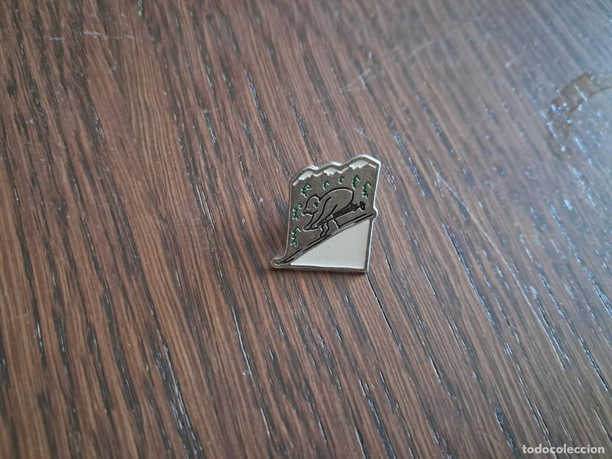 Pins de colecci&oacute;n: pin de metal, esqu&iacute;, esquiador.
