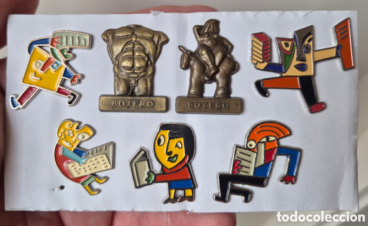 Collection pins: Lote 7 pins Arte, Botero y Mariscal