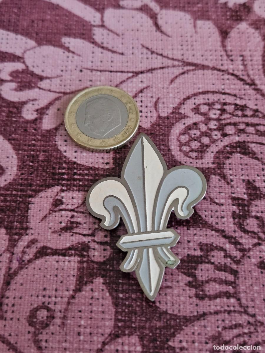 Pins de colecci&oacute;n: Antigua Insignia Imperdible Ojal Que Representa Una Flor De Lis.