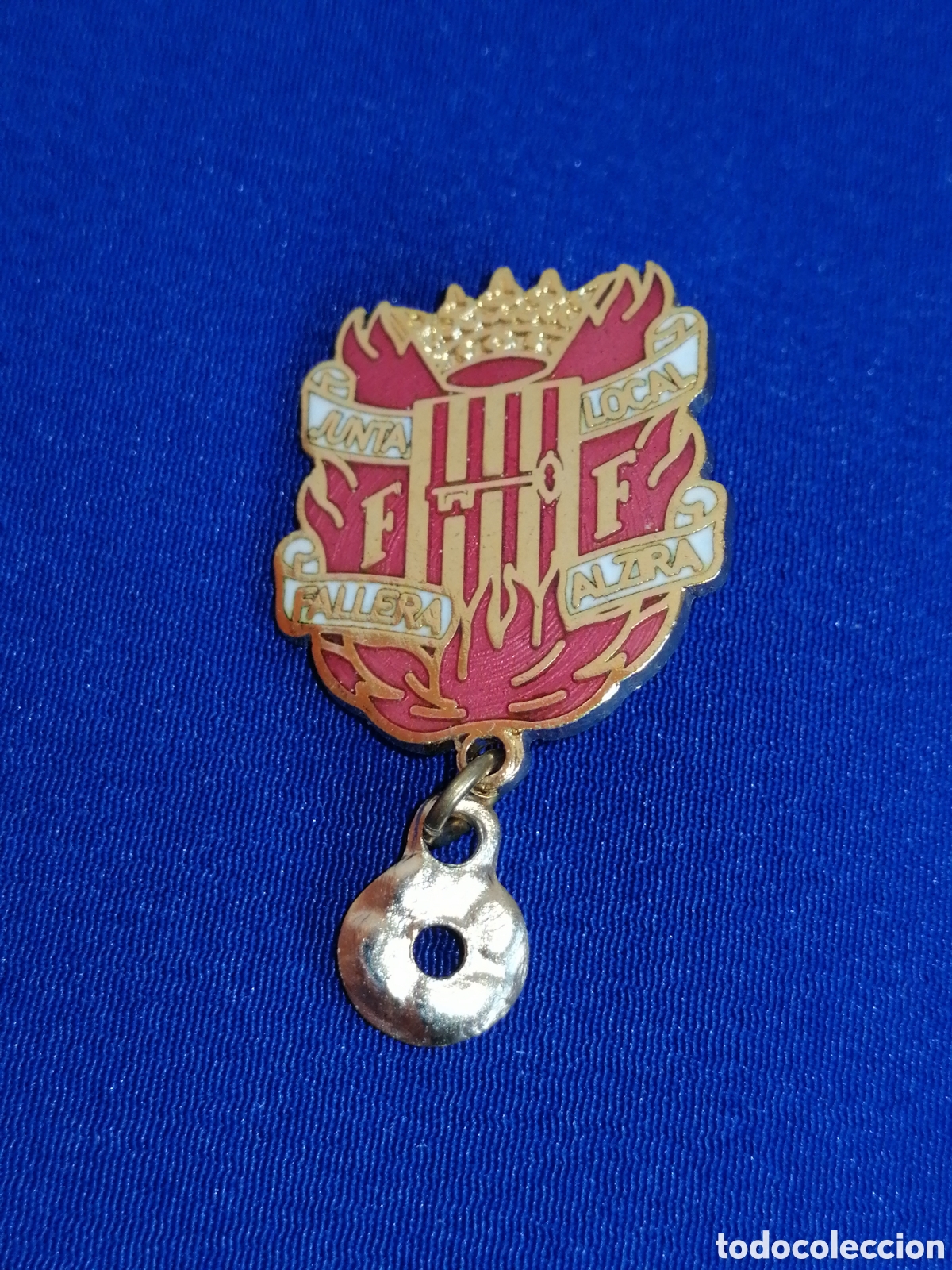 Pins de colecci&oacute;n: JUNTA LOCAL FALLERA DE ALCIRA INSIGNIA DE ALFILER ANTIGUA