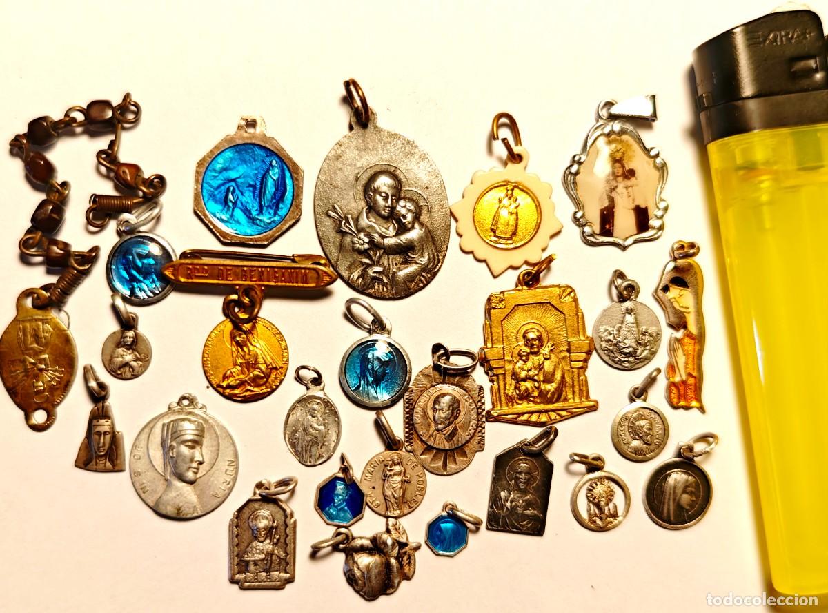 Pins de colecci&oacute;n: MEDALLAS RELIGIOSAS - LOTE