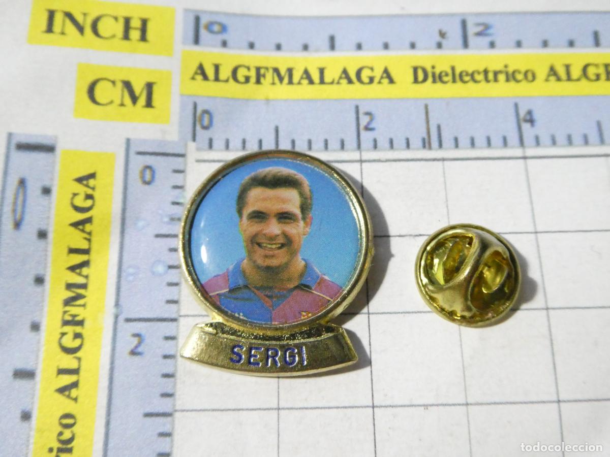 Pins de colecci&oacute;n: PIN DE DEPORTES. F&Uacute;TBOL. FC BARCELONA A&Ntilde;OS 90 JUGADOR SERGI BARJUAN.