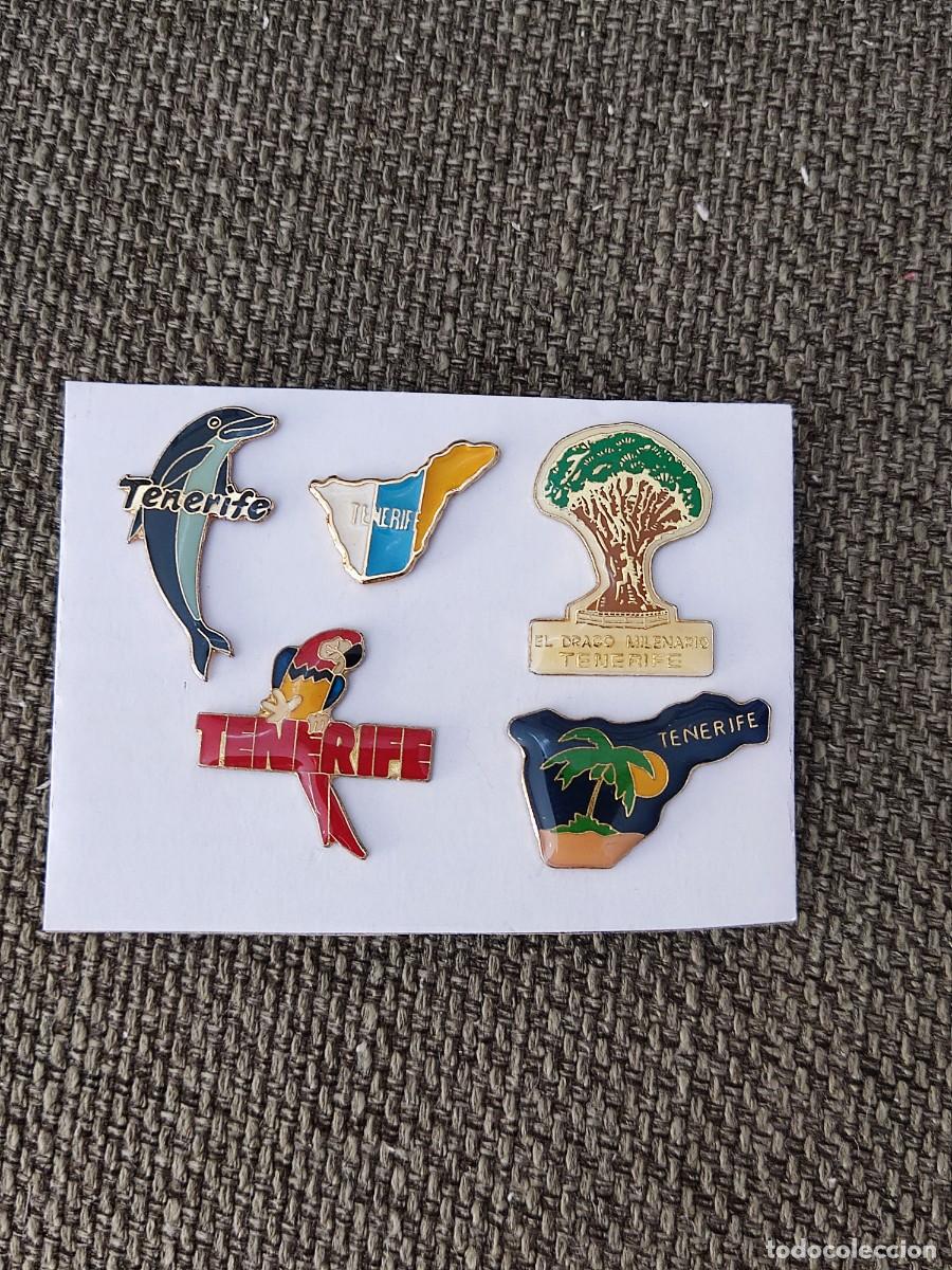 Pins de colecci&oacute;n: LOTE DE 5 PINS DE LA ISLA DE TENERIFE