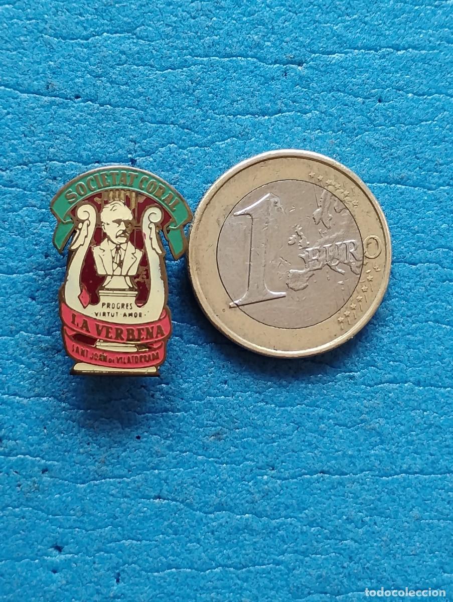 Pins de colecci&oacute;n: INSIGNIA/PIN DE OJAL - SOCIEDAD CORAL LA VERBENA - SANT JOAN DE VILATORRADA