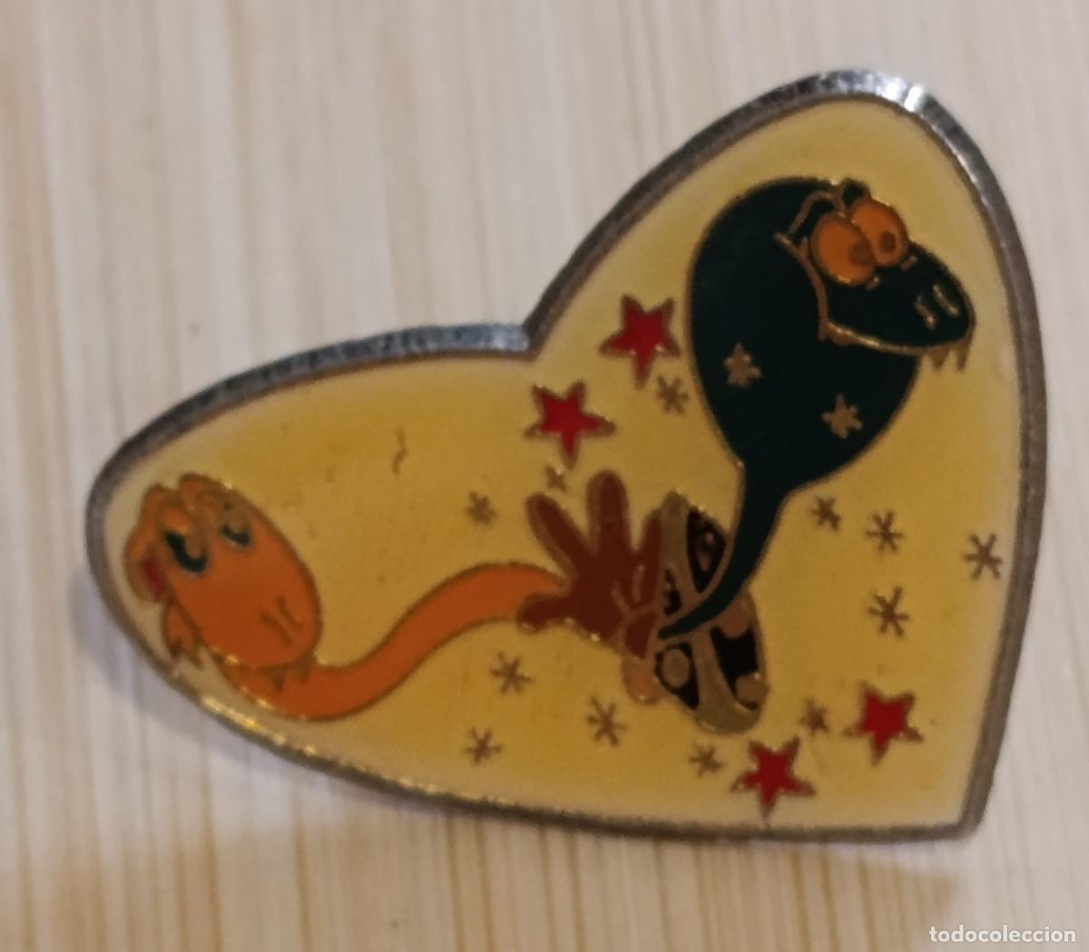 Pins e Spille di collezione: Pin Vintage Coraz&oacute;n Zoolympics (1992) - Dise&ntilde;o Picha para Canal+ (Patinaje Art&iacute;stico)