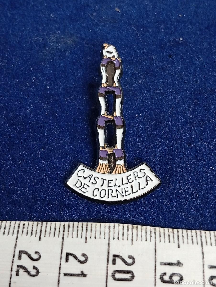 Pins de colecci&oacute;n: PIN COLLA CASTELLERA DE CORNELLA,CASTELLERS DE CORNELLA, BARCELONA, CATALUNYA-