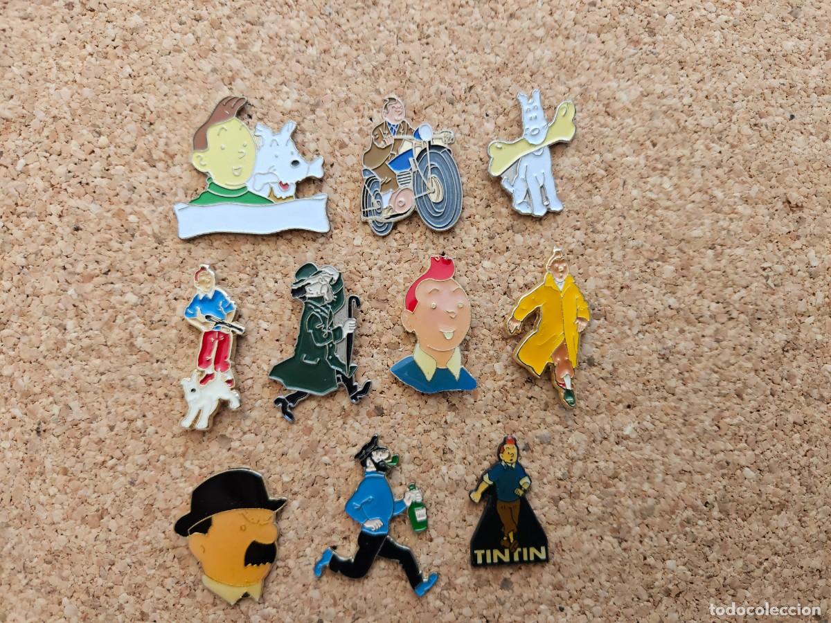 Pins de colecci&oacute;n: Lote de pins de tintin pines a&ntilde;os 90