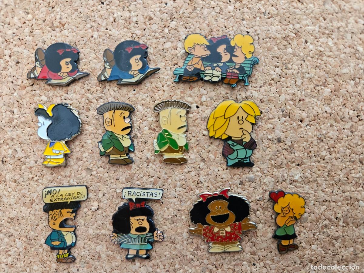 Pins de colecci&oacute;n: Pins Mafalda lote de pines de los a&ntilde;os 90