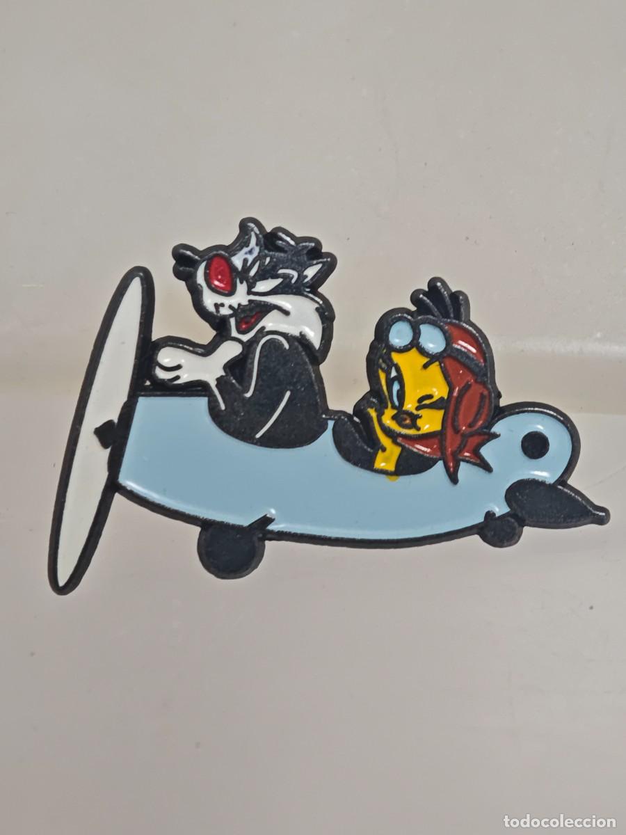 Pins de colecci&oacute;n: PIN A&Ntilde;OS 90 PIOLIN Y SILVESTRE AVIONETA
