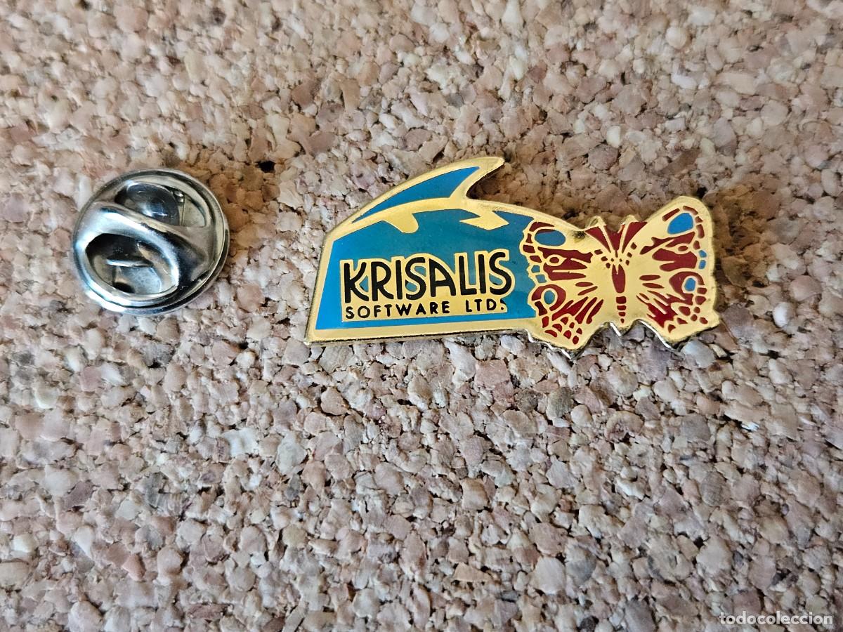 Pins de colecci&oacute;n: Pin Krisalis software compa&ntilde;ia de videojuegos 80s 90s megadrive super nintendo sega amiga pins