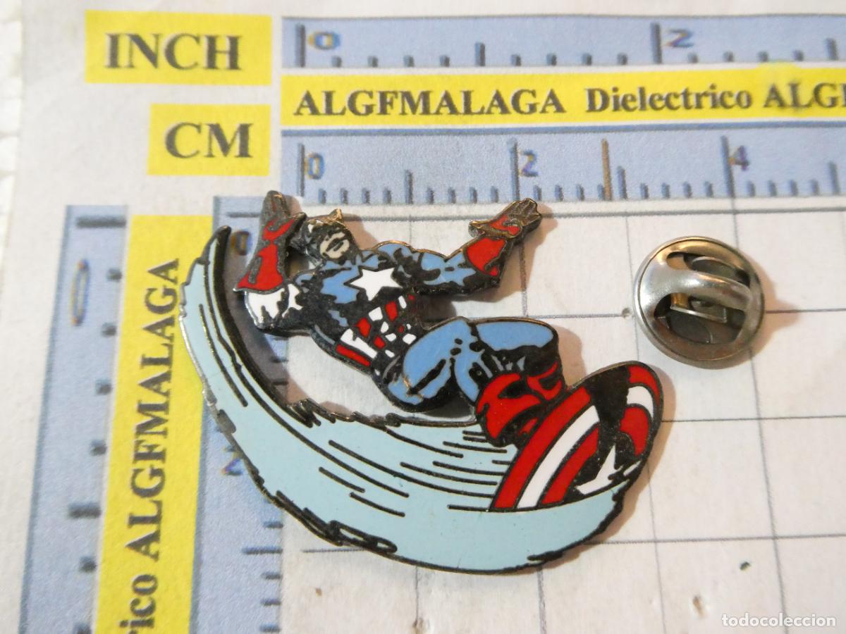 Pins de colecci&oacute;n: PIN CINE SUPERH&Eacute;ROES. MARCAJE MARVEL 1990. CAPIT&Aacute;N AM&Eacute;RICA. SUPER H&Eacute;ROE