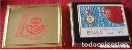 Sammlung von Pins: PINS DE SELLOS METALICOS PRE-OLIMPICO BARCELONA 92 CON SU CAJA