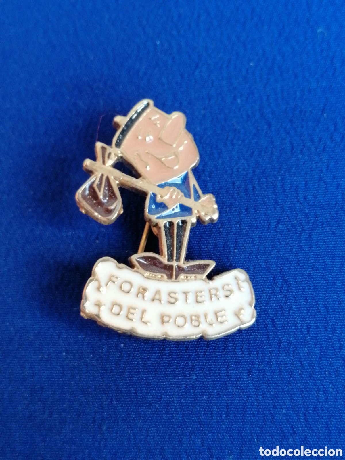 Pins de colecci&oacute;n: PENYA ELS FORASTERS DEL POBLE (BENIDORM) INSIGNIA DE ALFILER ANTIGUA