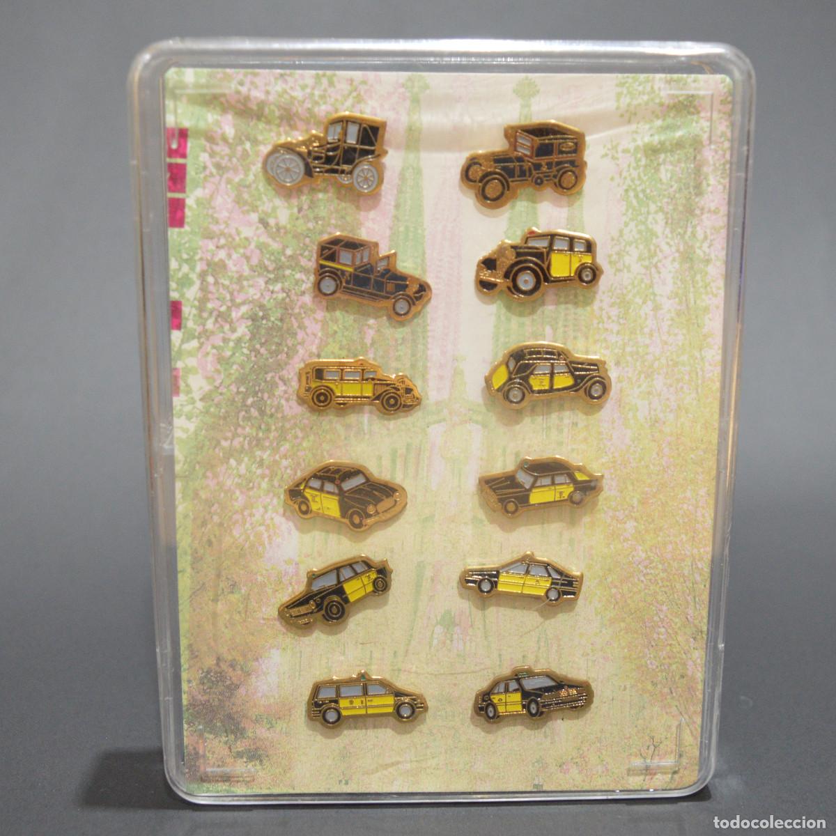 Pins de colecci&oacute;n: COLECCION 12 PIN TAXIS DE BARCELONA