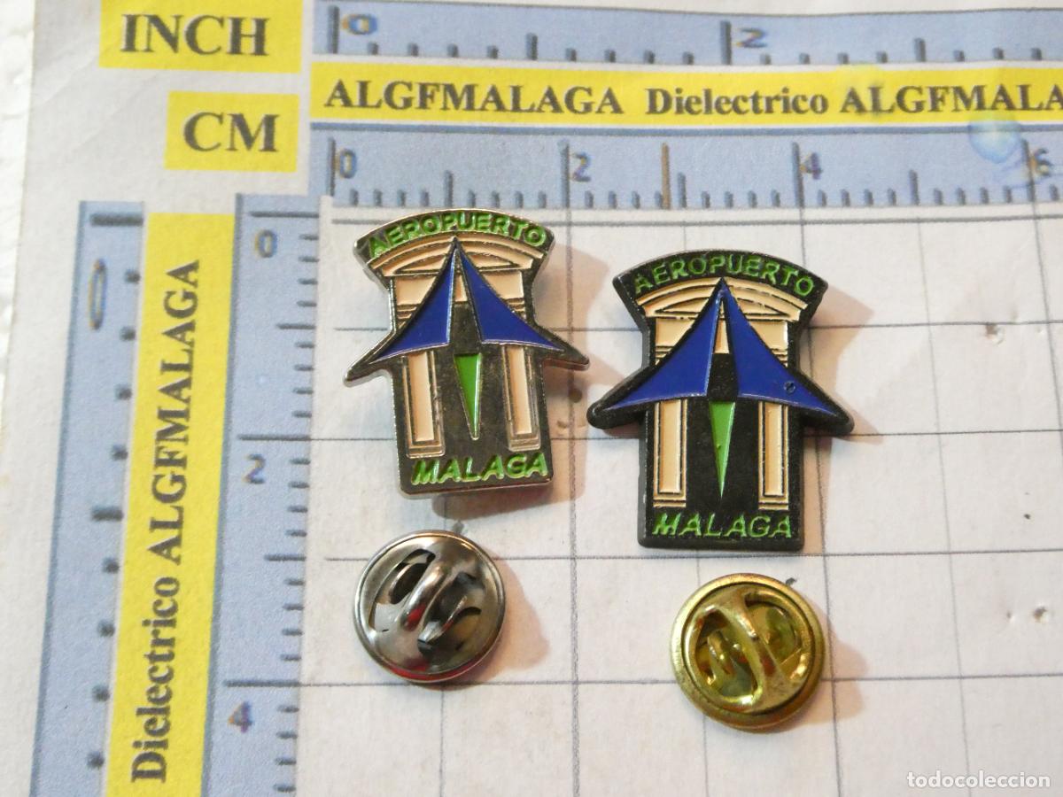 Pins de colecci&oacute;n: 2 PINS DE AVIONES AEROL&Iacute;NEAS AEROPUERTOS. AENA M&Aacute;LAGA. MODELOS DISTINTOS