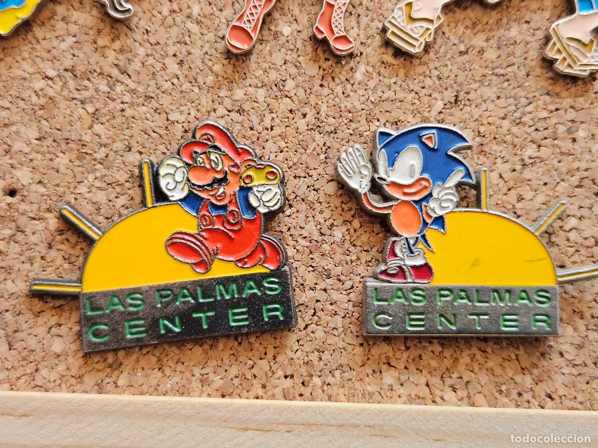 Pins de colecci&oacute;n: Pins Mario y Sonic Las palmas Center pin de las mascotas de Sega y Nintendo pines