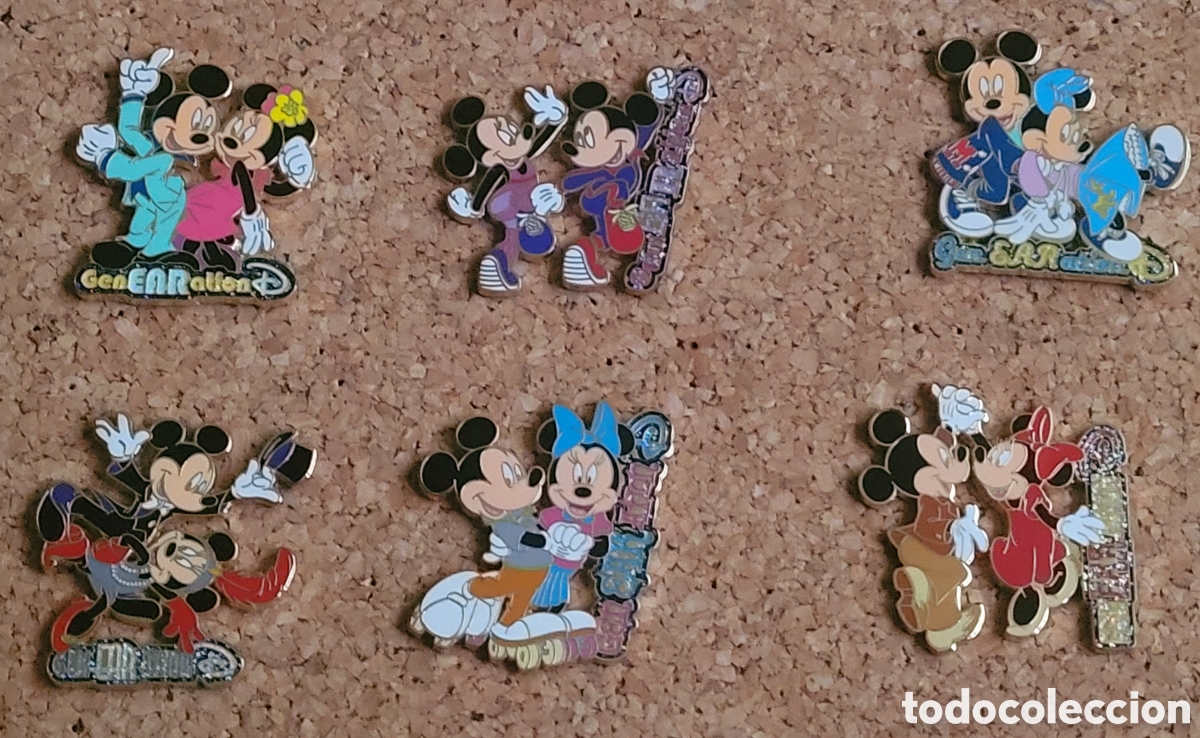 Pins de colecci&oacute;n: DIFICIL: Bonito lote completo edicion limitada 6 pins Disney GenEARation D Mickey Minnie Mouse 1