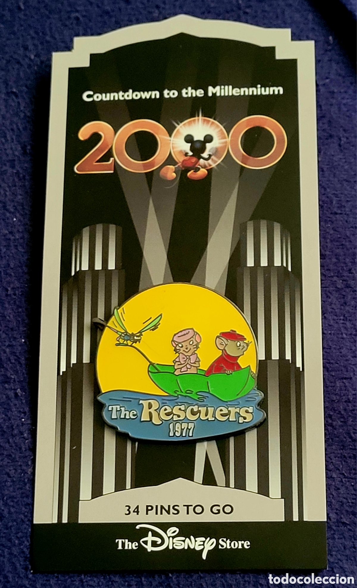 Pins de cole&ccedil;&atilde;o: Bonito lote de 2 pins Disney los Rescatadores y Reina de Blancanieves Countdown to the Millenium MOC