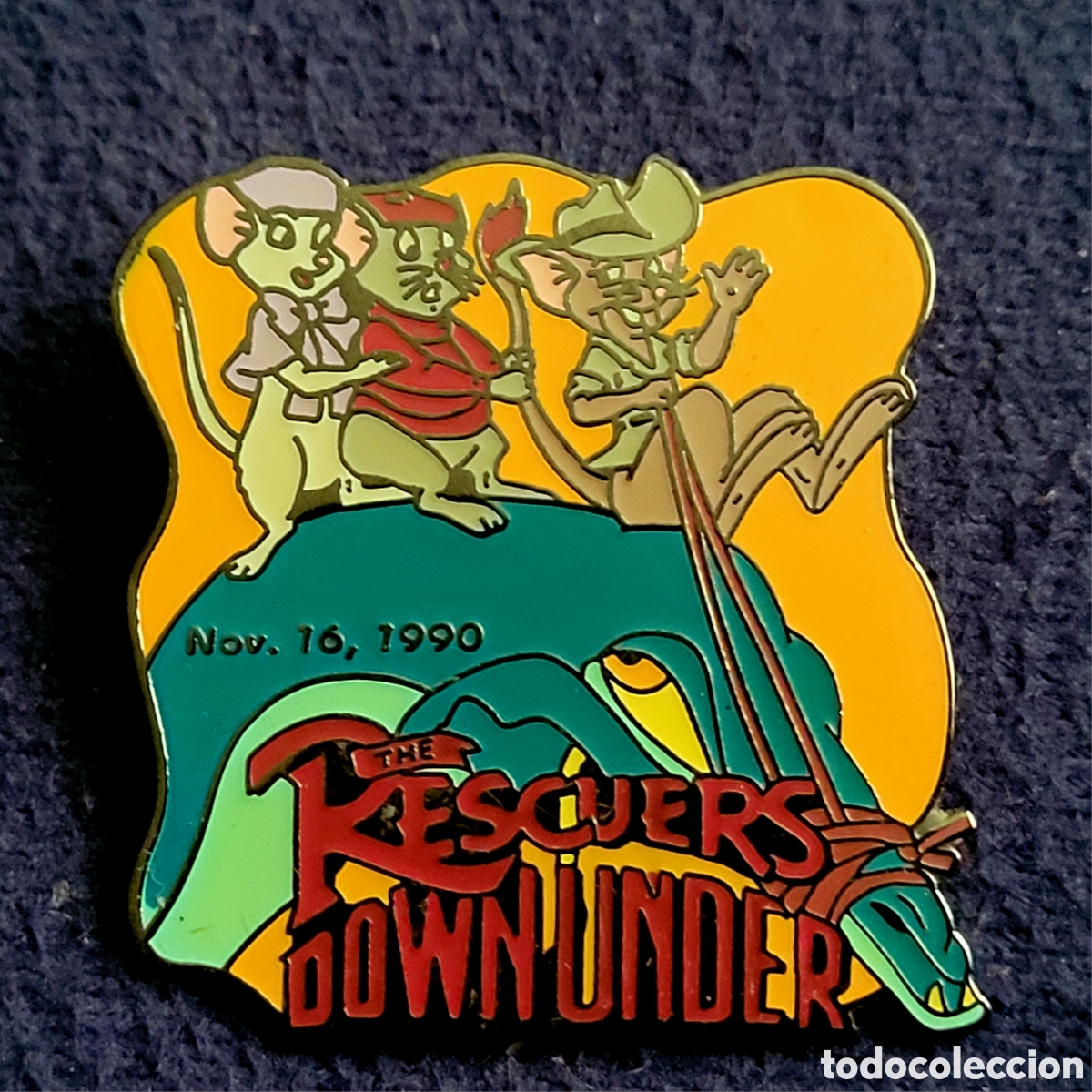 Pins de colecci&oacute;n: Bonito pin original Disney 'Los rescatadores en Cangurolandia' serie 'Countdown to the Millenium '