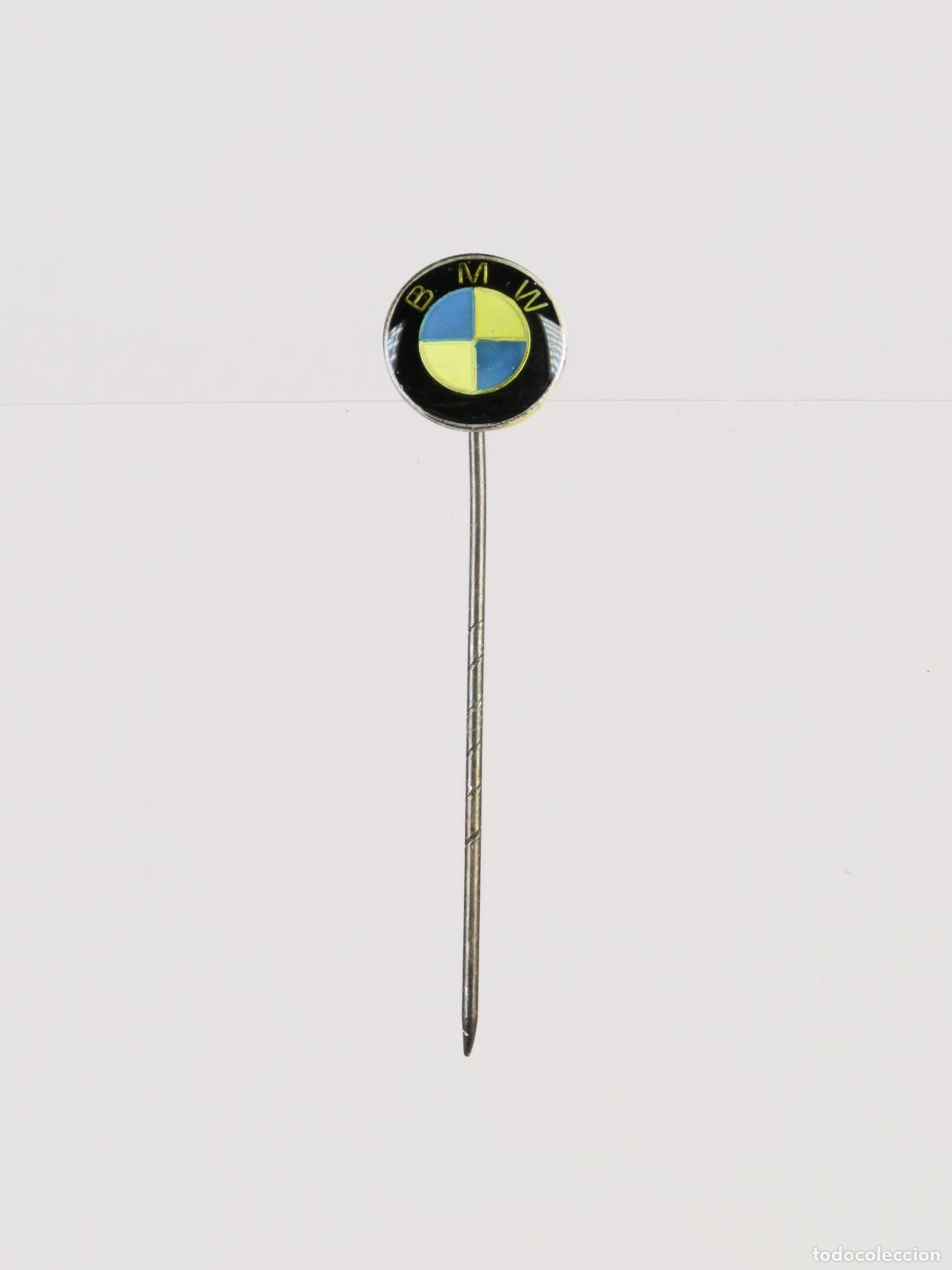 Pins de colecci&oacute;n: Alfiler corbata BMW esmalte metal plateado marca alemana segunda mitad S XX