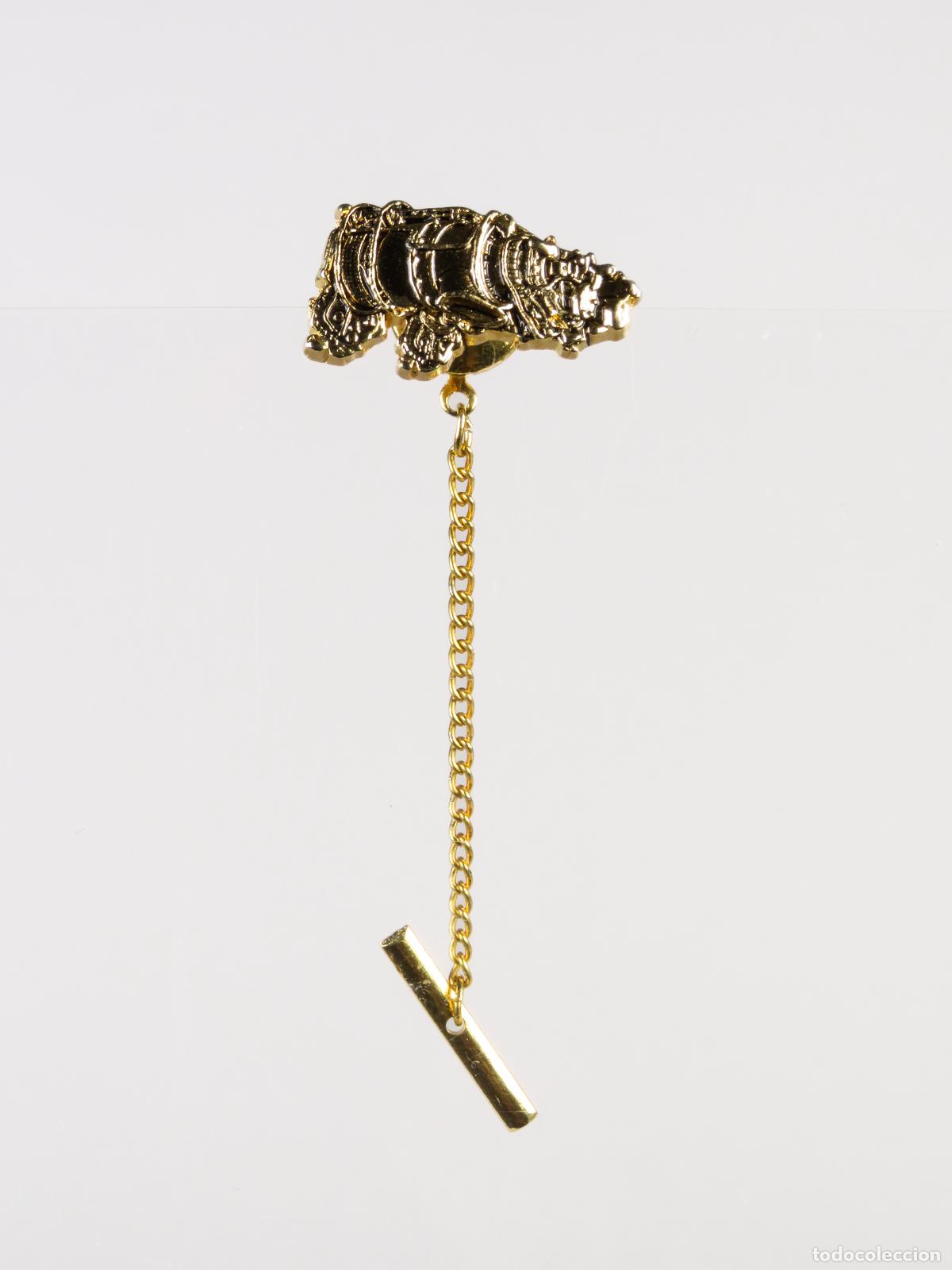 Pins de colecci&oacute;n: Pin motor avi&oacute;n Pratt & Whitney compa&ntilde;&iacute;a USA metal dorado segunda mitad S XX