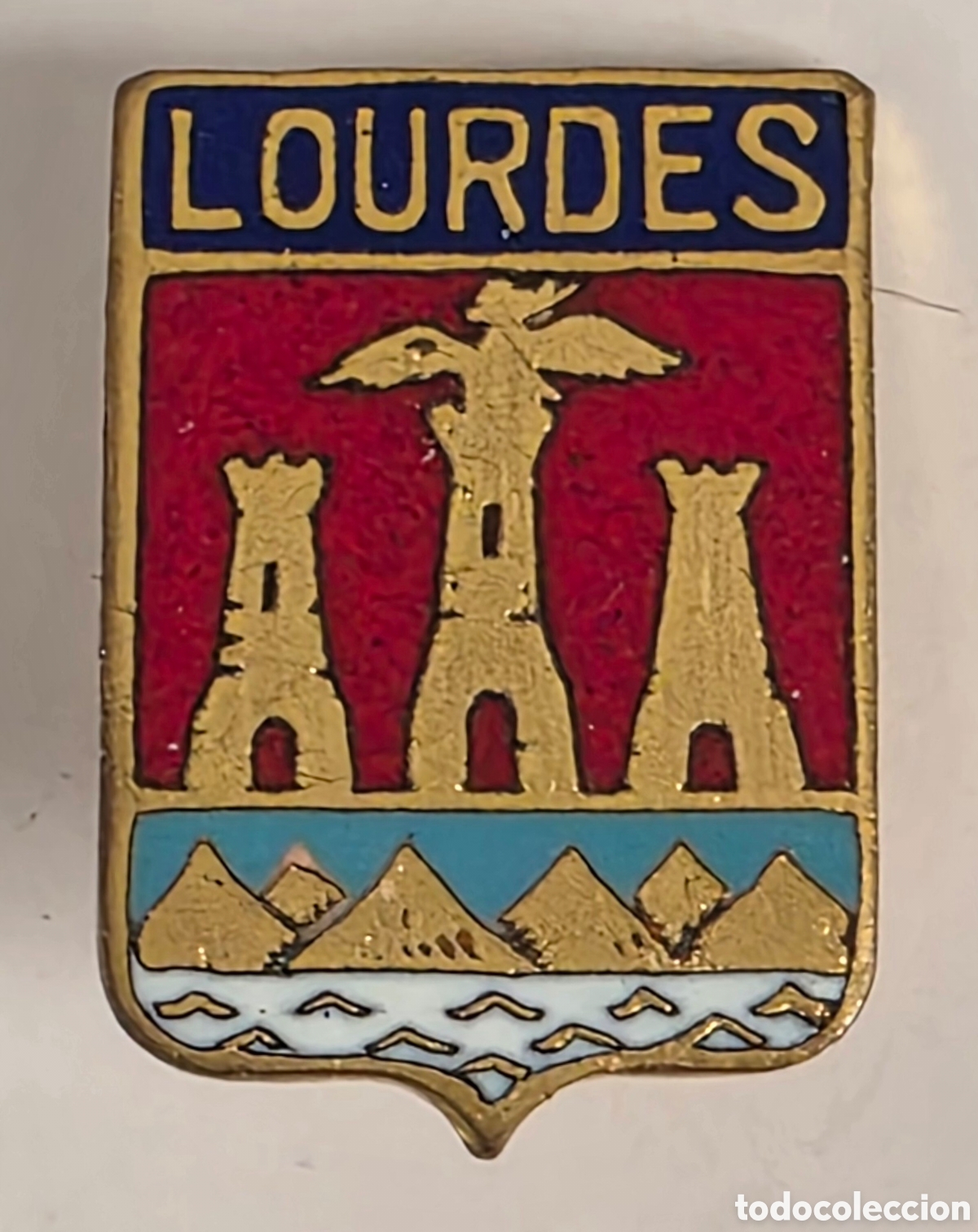 Pins de cole&ccedil;&atilde;o: Insignia esmaltada aguja Lourdes