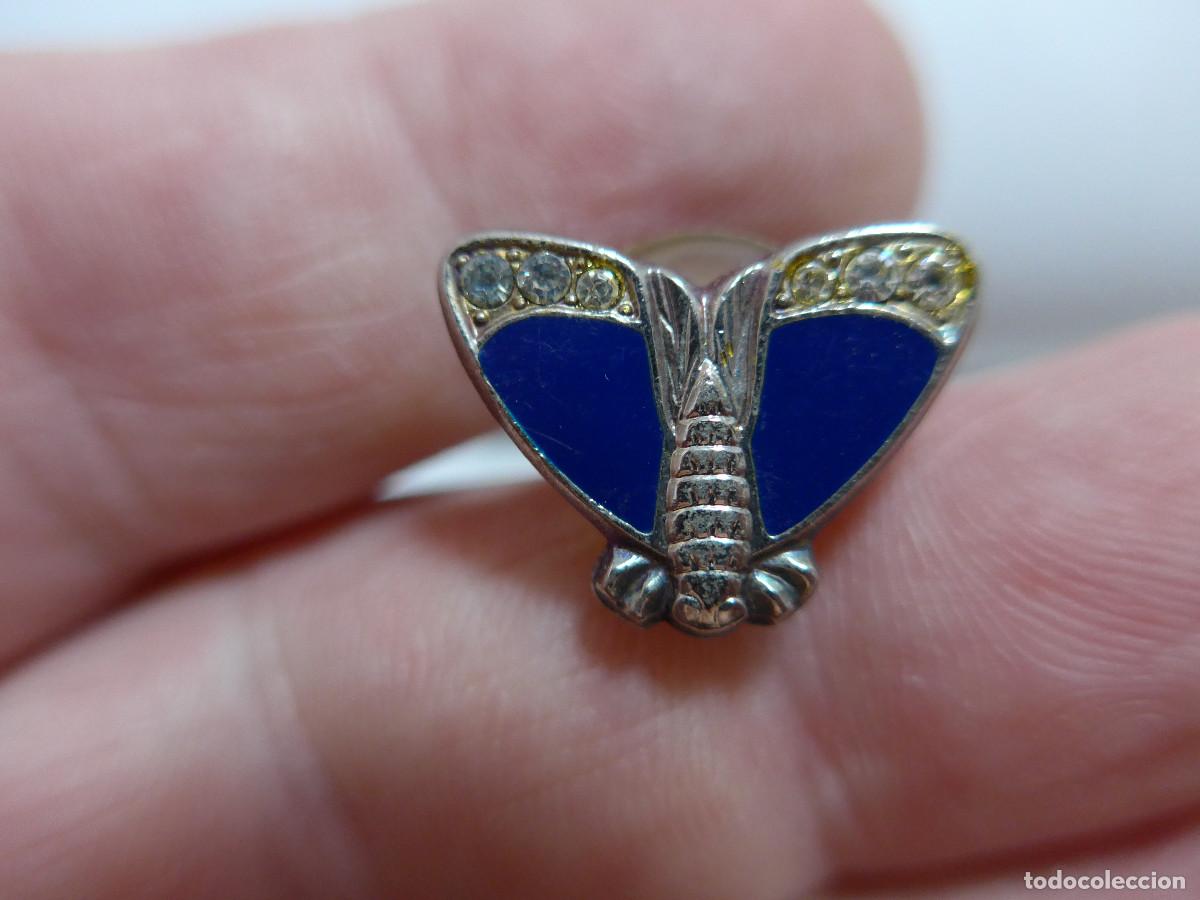 Pins de colecci&oacute;n: PIN MARIPOSA AZUL CON PIEDRAS