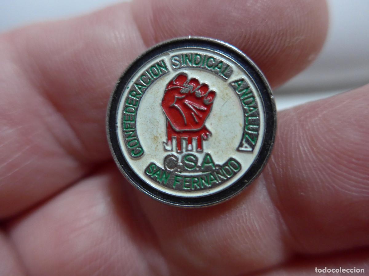 Pins de colecci&oacute;n: PIN CONFEDERACION SINDICAL ANDALUZA C.S.A. SAN FERNANDO