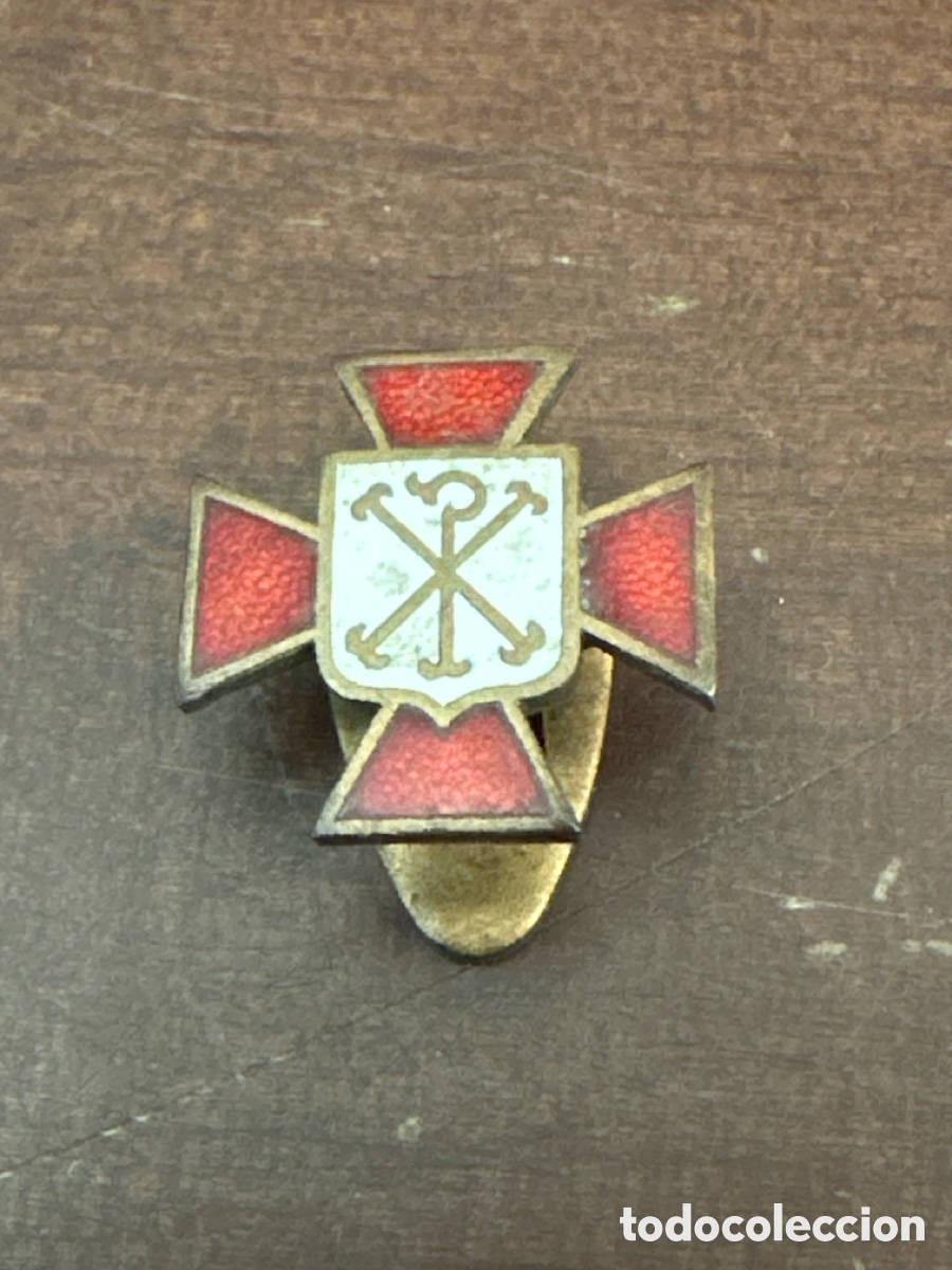 Pins de colecci&oacute;n: ACCI&Oacute;N CATOLICA CRUZ GRANATE INSIGNIA ESMALTADA PIN DE SOLAPA OJAL FRANQUISTA ANTIGUA RELIGIOSA