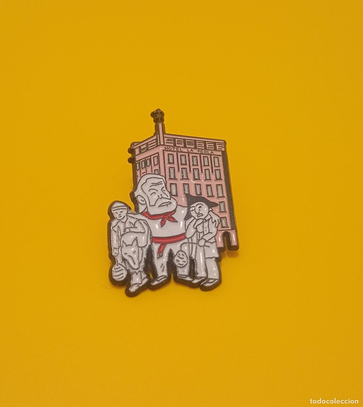Pins de colecci&oacute;n: Pin. San Ferm&iacute;n. Hotel La Perla. Hemingway. Pamplona. Navarra.