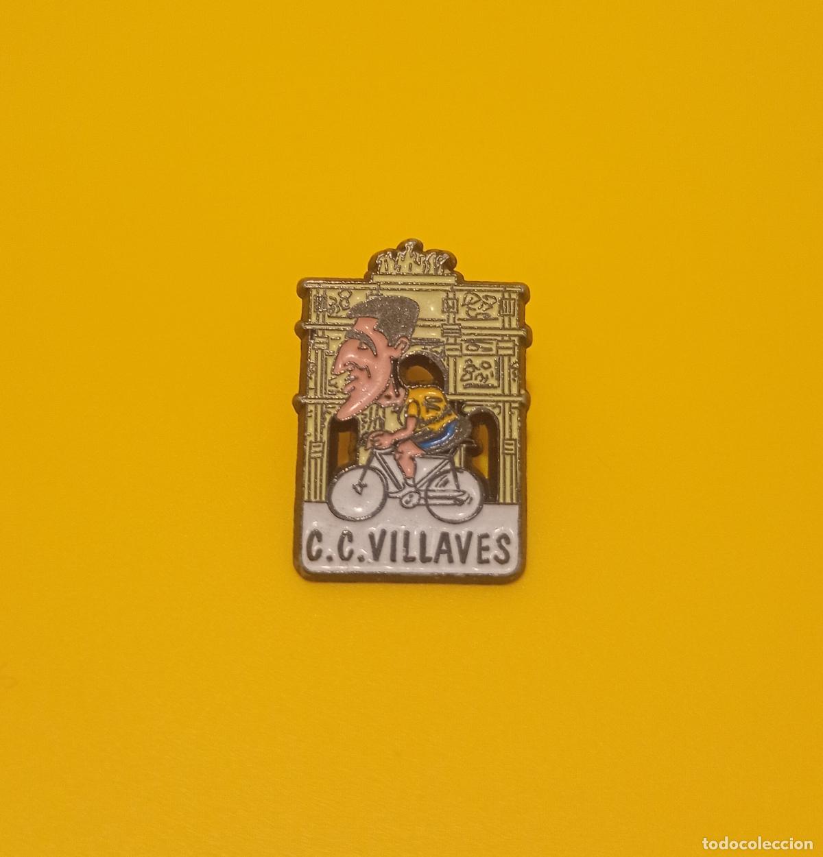 Pins de colecci&oacute;n: Pin. Club Ciclista Villav&eacute;s. Miguel Indurain. Deporte, ciclismo, Navarra.