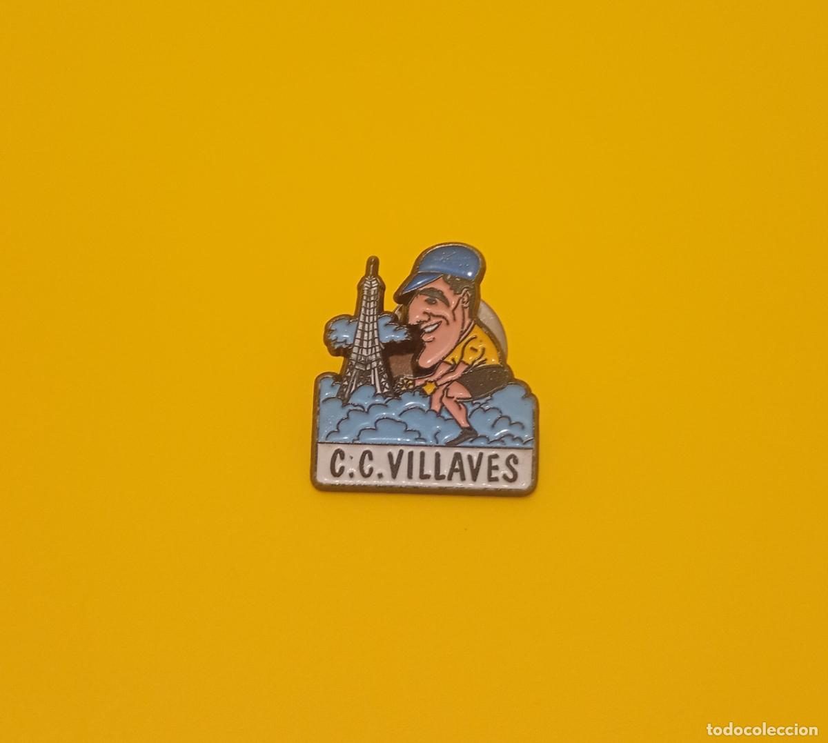 Pins de colecci&oacute;n: Pin. Club Ciclista Villav&eacute;s. Miguel Indurain. Deporte, ciclismo, Navarra.
