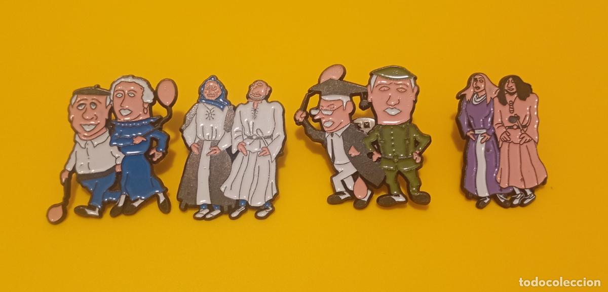 Pins de colecci&oacute;n: Lote de cuatro pins. Gigantes y cabezudos. Chantrea. Pamplona. Pin. Kiliki.