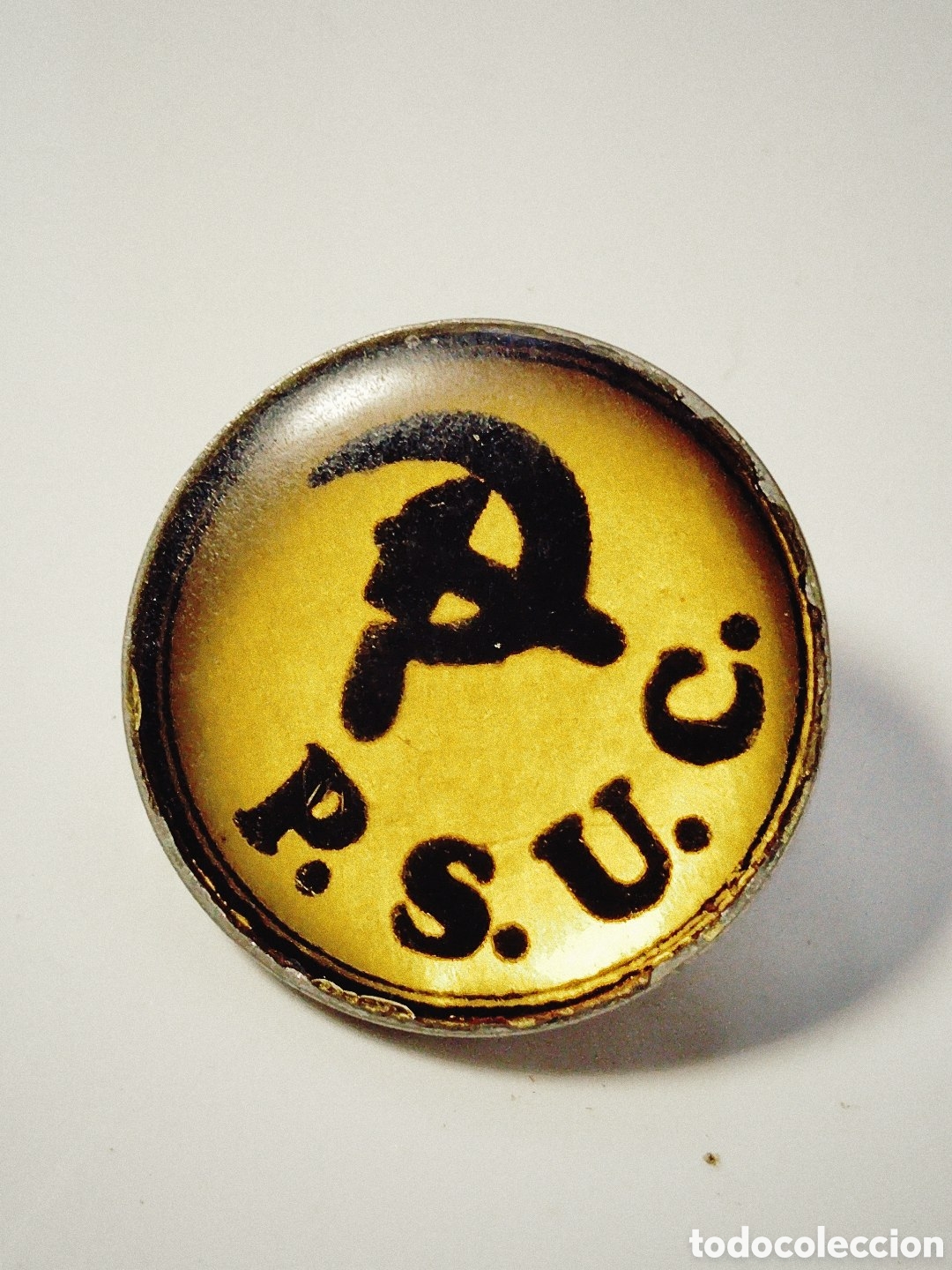 Pins de colecci&oacute;n: P S.U.C. transici&oacute;n. A&ntilde;os 70. Celuloide. - Foto 1